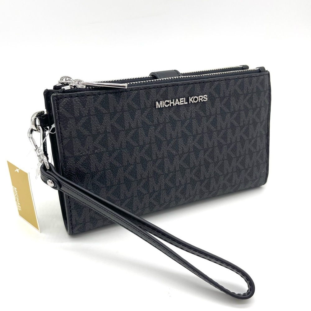 Michael Kors Large Double Zip Wallet Black